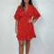 Women's V Neck Babydoll Mini Dress