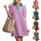 Women's Casual V-Neck Striped Dress