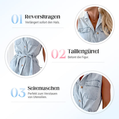 🌺2025 New arrivals - 50% OFF⏳Women's midi jeans dress with waistband