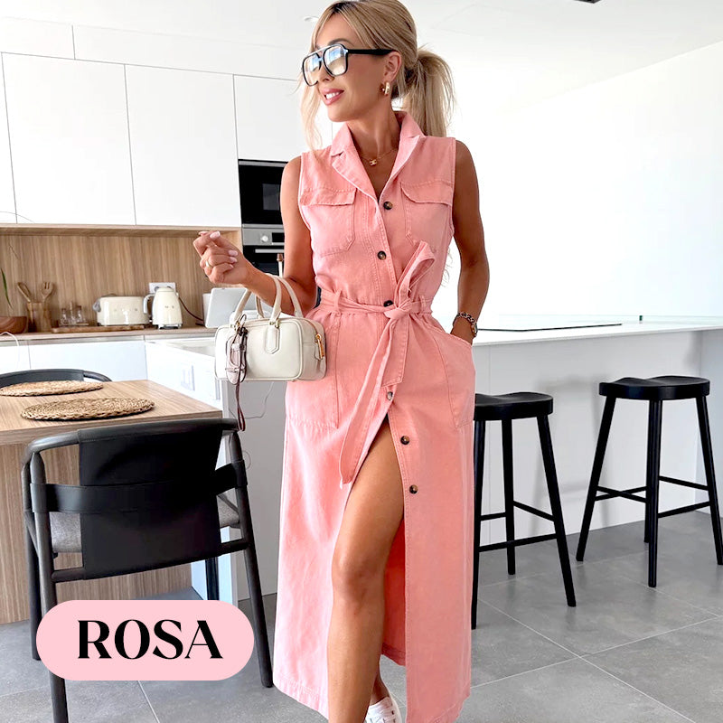 🌺2025 New arrivals - 50% OFF⏳Women's midi jeans dress with waistband