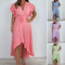 ⏳ Limited time 50% off! 💥Women's Resort Style V-Neck Polka Dot Ruffle Sleeve Dress