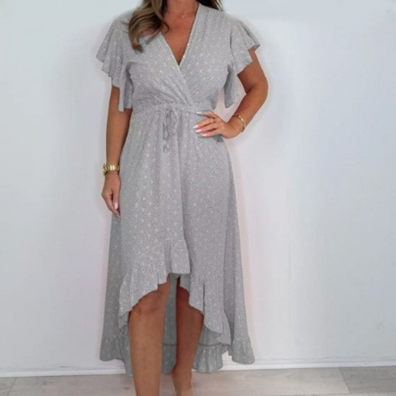 ⏳ Limited time 50% off! 💥Women's Resort Style V-Neck Polka Dot Ruffle Sleeve Dress