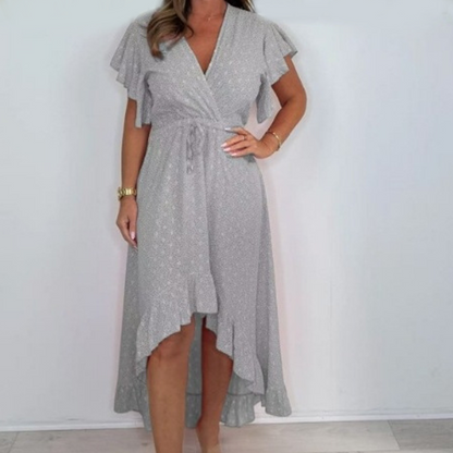 ⏳ Limited time 50% off! 💥Women's Resort Style V-Neck Polka Dot Ruffle Sleeve Dress