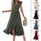 Women's Fashion V-Neck Ruffle Dresses