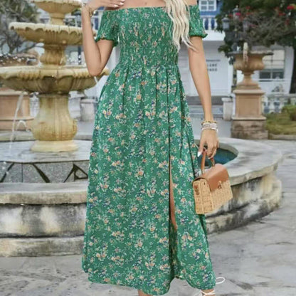 Women's Elegant Floral Off-Shoulder Dress