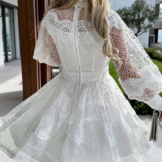 Women's Sexy Lace Long Sleeve Dresses