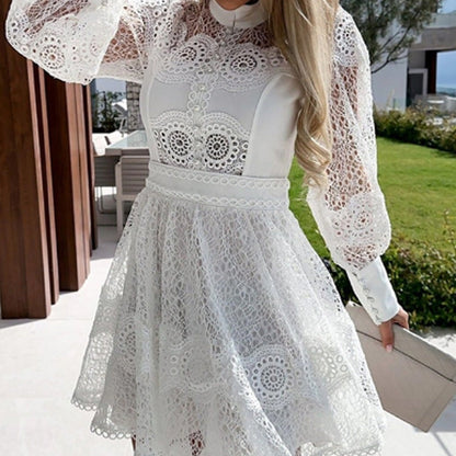 Women's Sexy Lace Long Sleeve Dresses
