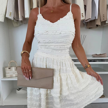 Women's Spaghetti Strap Tiered Mini Dress