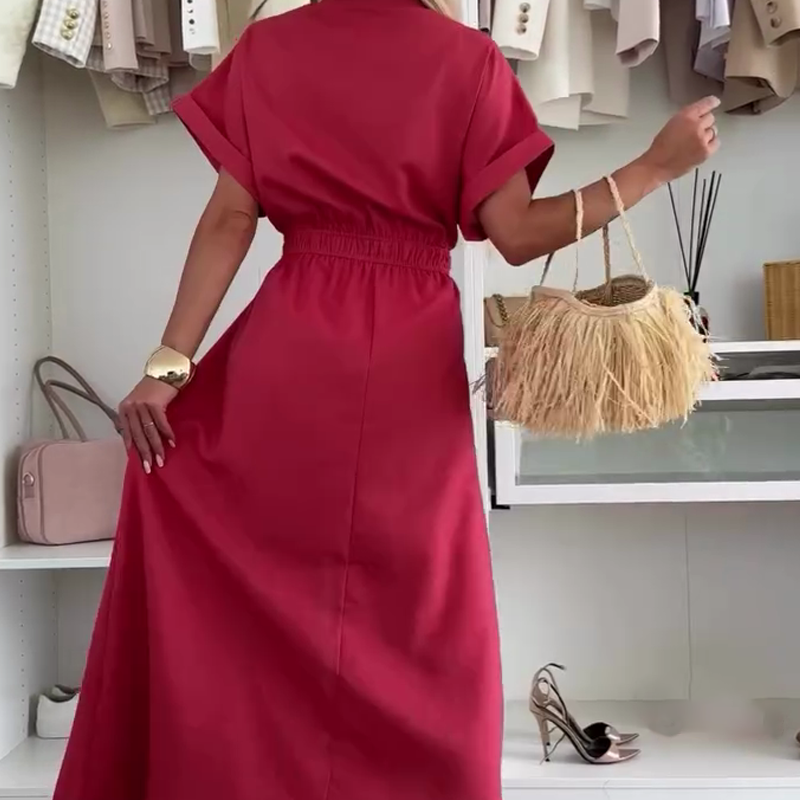 Women's Solid Color Casual Maxi Dress