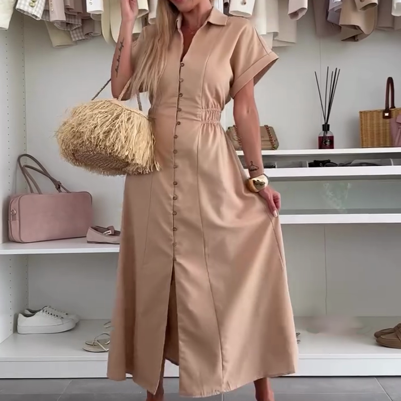 Women's Solid Color Casual Maxi Dress
