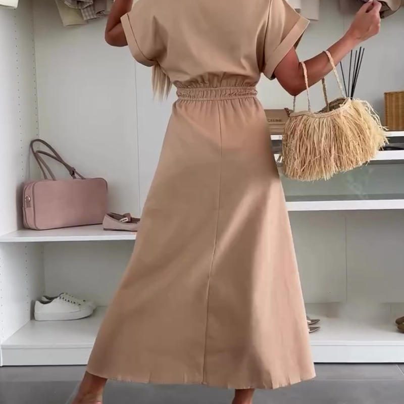 Women's Solid Color Casual Maxi Dress