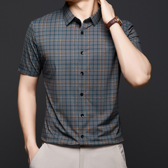 Men's Casual Plaid Short Sleeve Shirt(50% OFF)