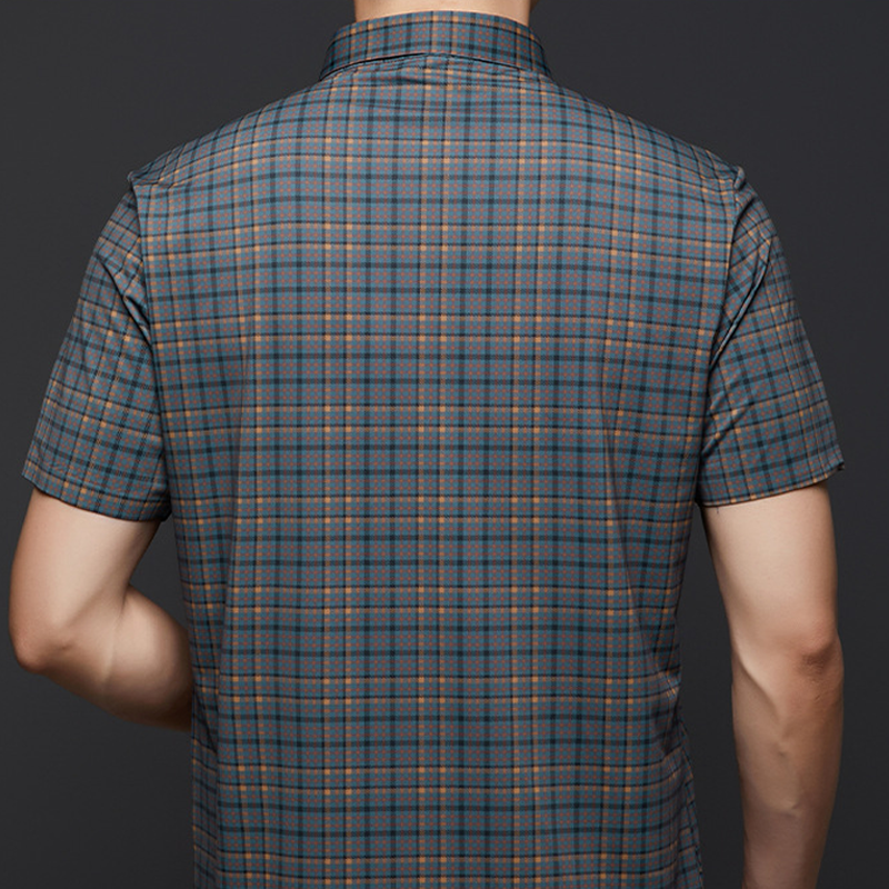 Men's Casual Plaid Short Sleeve Shirt(50% OFF)