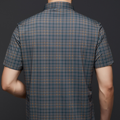 Men's Casual Plaid Short Sleeve Shirt(50% OFF)