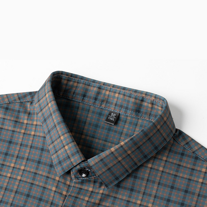Men's Casual Plaid Short Sleeve Shirt(50% OFF)