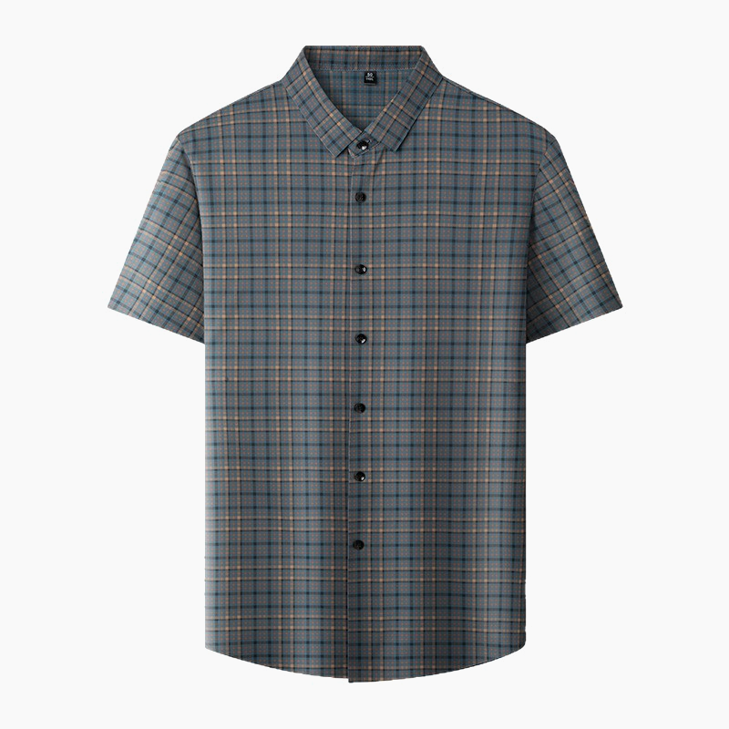 Men's Casual Plaid Short Sleeve Shirt(50% OFF)