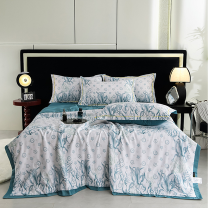 🔥Summer Limited Sale-50%Off🌸Cooling Breathable Floral Bed Sheet (4-Piece Set)