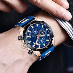 Large Dial Calendar Quartz Business Watch