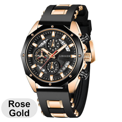 Large Dial Calendar Quartz Business Watch