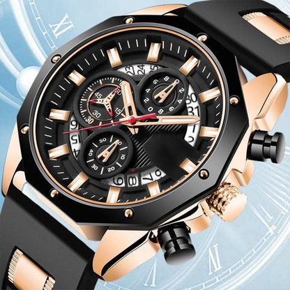 Large Dial Calendar Quartz Business Watch