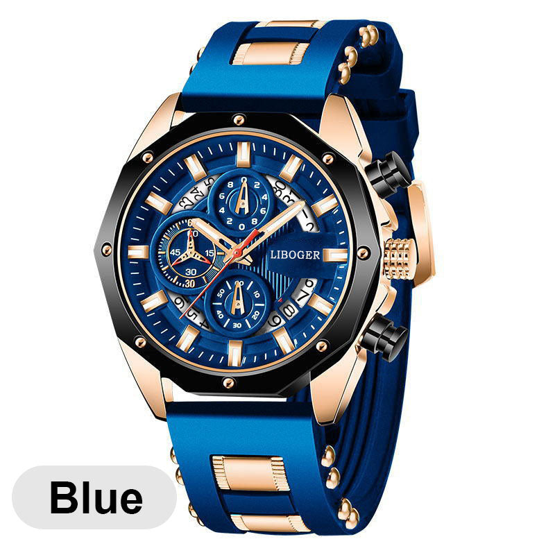 Large Dial Calendar Quartz Business Watch