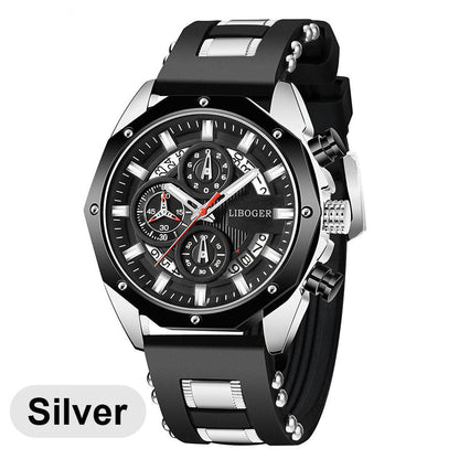 Large Dial Calendar Quartz Business Watch