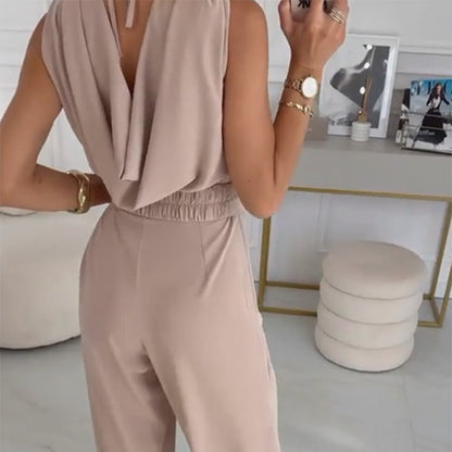 ⏳Time-Limited Special⏰Women's Floral-Embellished Sleeveless Jumpsuit