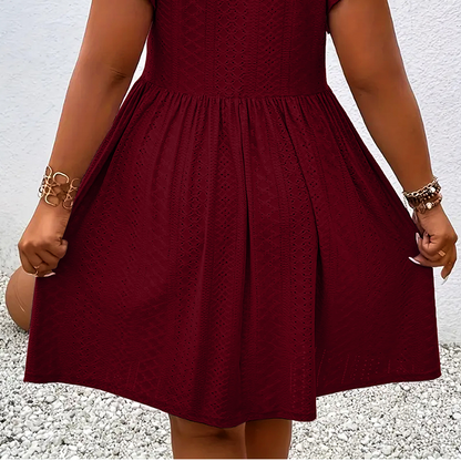 ✨ LIMITED-TIME 50% OFF! 👗 Women's V-Neck Ruffle Trim Dress – Flattering. Soft & Perfect for Any Event 🌸