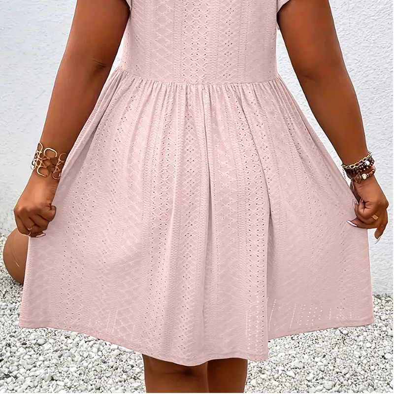 ✨ LIMITED-TIME 50% OFF! 👗 Women's V-Neck Ruffle Trim Dress – Flattering. Soft & Perfect for Any Event 🌸