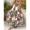 Boho Print Loose Fit Spaghetti Straps Dress
