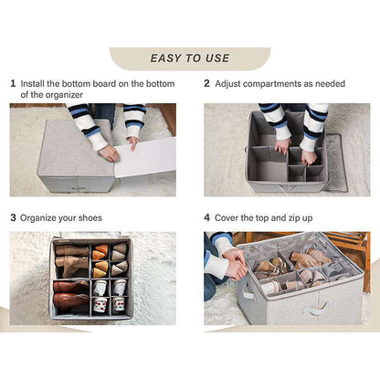 ⏳Limited time 50% off💥Transparent. foldable PVC shoe box. waterproof storage box for office