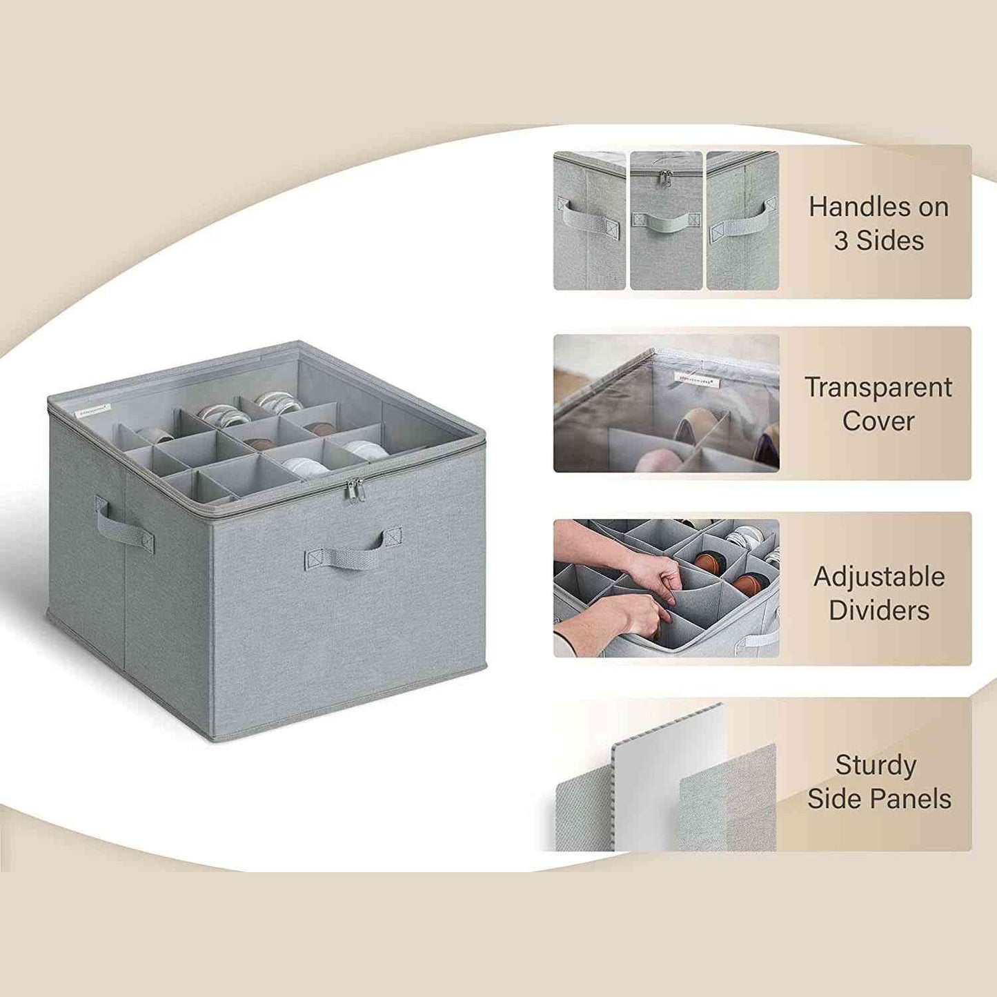 ⏳Limited time 50% off💥Transparent. foldable PVC shoe box. waterproof storage box for office