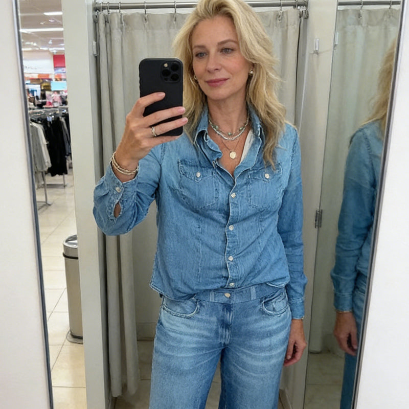 ⏳Time-Limited Special⏰Women's Faux Denim Pajama 2-Piece Set