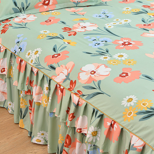 🛏️ 49% OFF NOW! 🎀 3-Piece Ruffled Bed Skirt Set – Elegant Design. Easy Fit & Complete Coverage 🛌