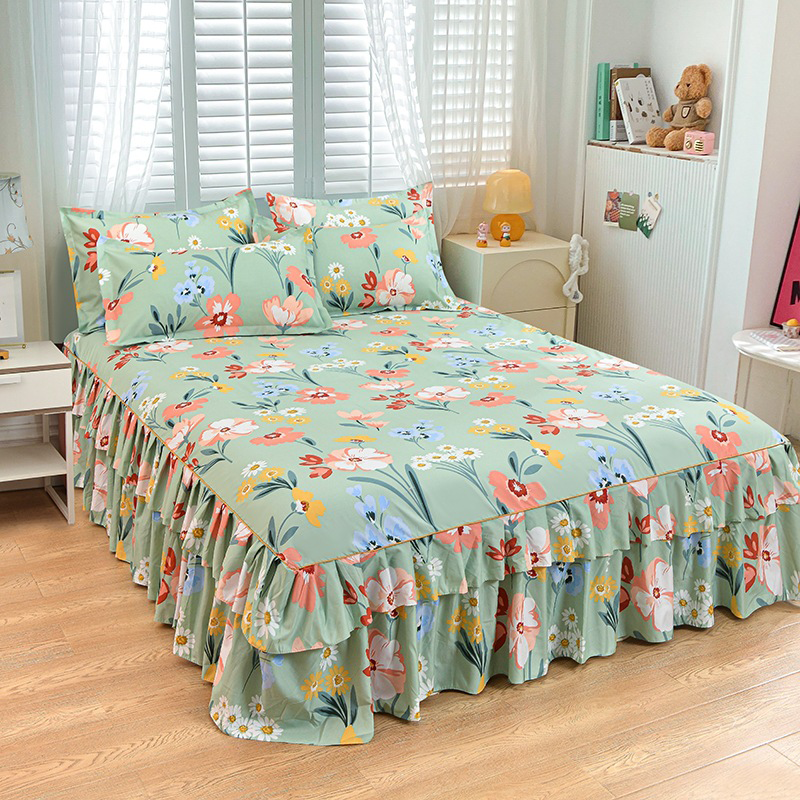 🛏️ 49% OFF NOW! 🎀 3-Piece Ruffled Bed Skirt Set – Elegant Design. Easy Fit & Complete Coverage 🛌