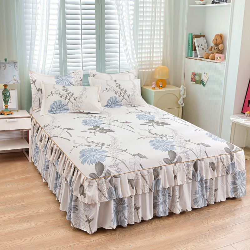 🛏️ 49% OFF NOW! 🎀 3-Piece Ruffled Bed Skirt Set – Elegant Design. Easy Fit & Complete Coverage 🛌