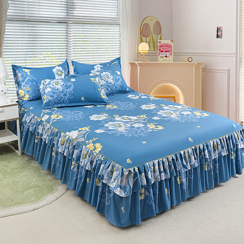 🛏️ 49% OFF NOW! 🎀 3-Piece Ruffled Bed Skirt Set – Elegant Design. Easy Fit & Complete Coverage 🛌