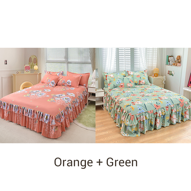 🛏️ 49% OFF NOW! 🎀 3-Piece Ruffled Bed Skirt Set – Elegant Design. Easy Fit & Complete Coverage 🛌