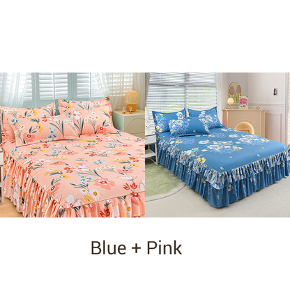 🛏️ 49% OFF NOW! 🎀 3-Piece Ruffled Bed Skirt Set – Elegant Design. Easy Fit & Complete Coverage 🛌