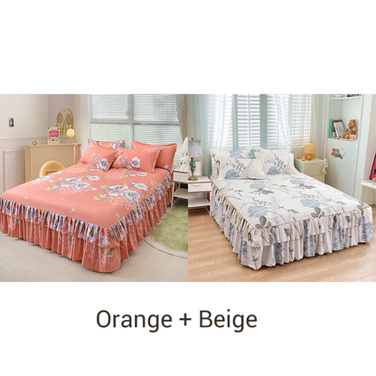 🛏️ 49% OFF NOW! 🎀 3-Piece Ruffled Bed Skirt Set – Elegant Design. Easy Fit & Complete Coverage 🛌