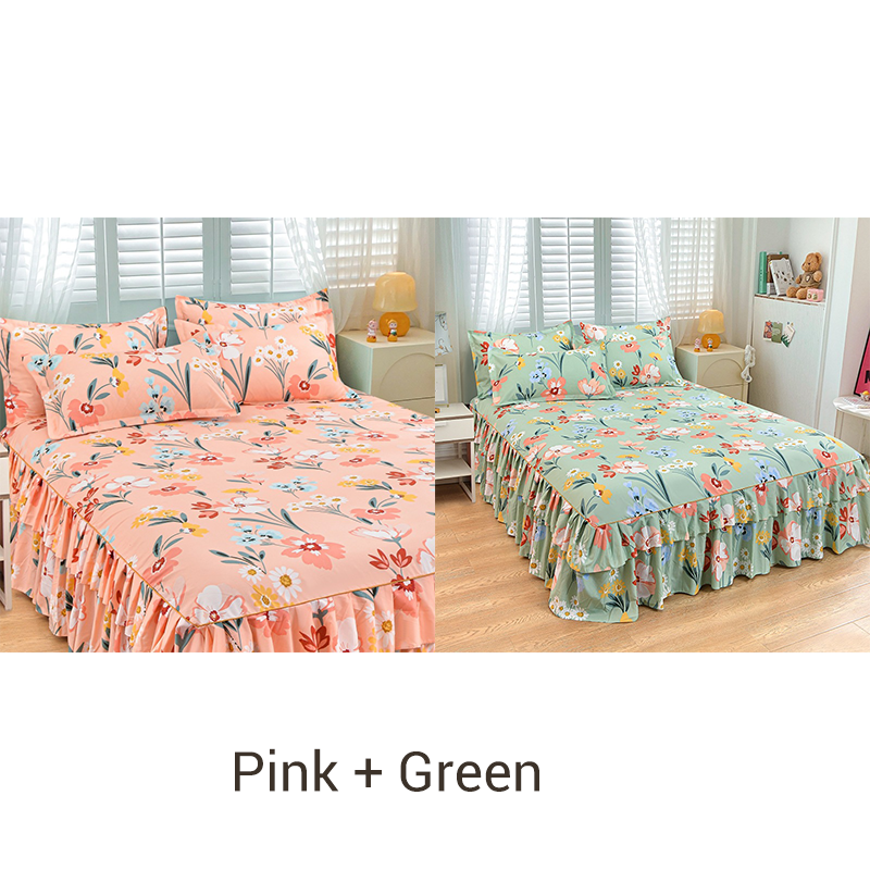 🛏️ 49% OFF NOW! 🎀 3-Piece Ruffled Bed Skirt Set – Elegant Design. Easy Fit & Complete Coverage 🛌
