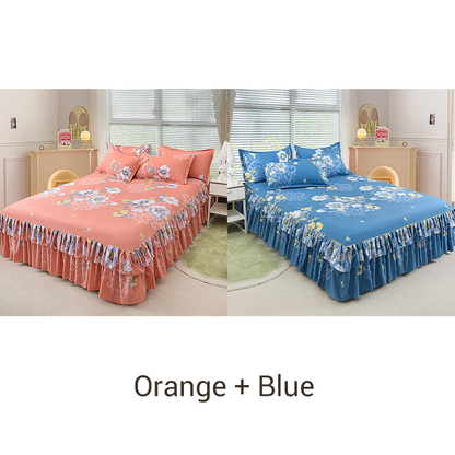 🛏️ 49% OFF NOW! 🎀 3-Piece Ruffled Bed Skirt Set – Elegant Design. Easy Fit & Complete Coverage 🛌