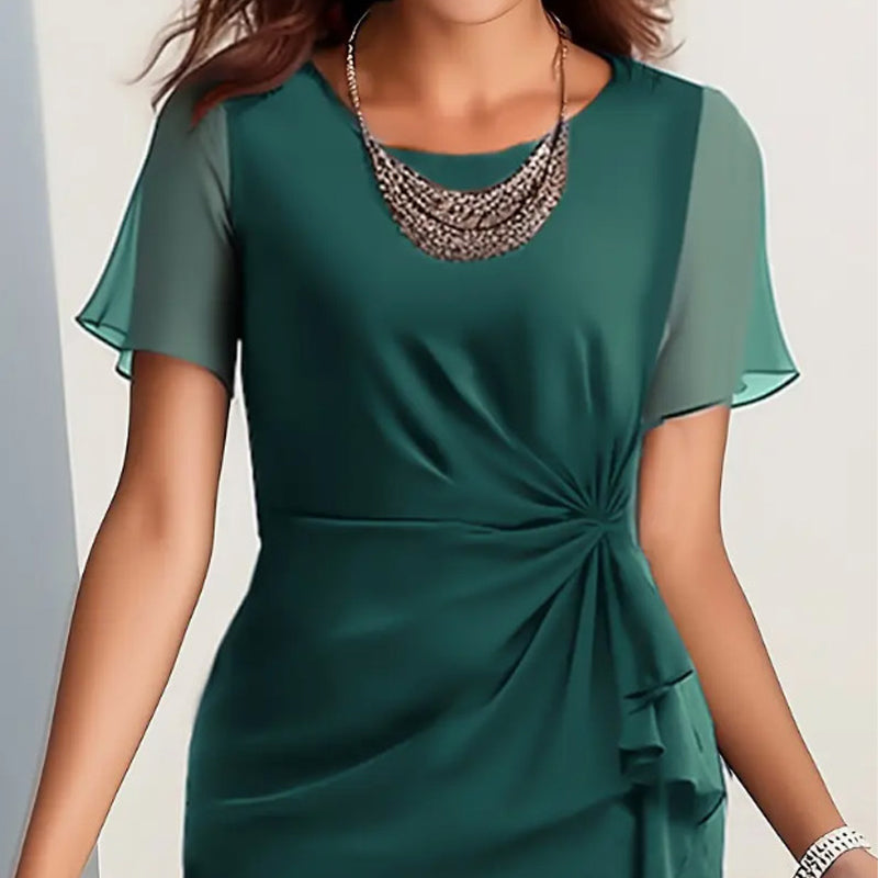 ⏳Time-Limited Special⏰Elegant Fashion Solid Color Dress – Flattering Fit. Versatile Style & Comfortable Fabric