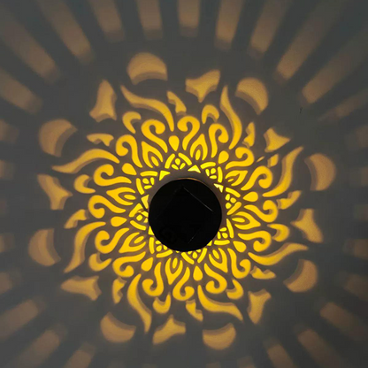 🌞 Solar-Powered Mandala Light Projector – Decorative and Atmospheric Effect for Gardens and Outdoor Areas ✨🌸