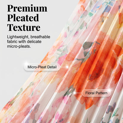 💥 Special Sale 50% OFF💥Women's Sleeveless Floral Print Pleated Dress