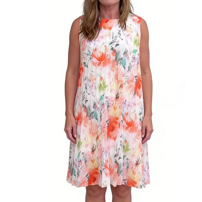 💥 Special Sale 50% OFF💥Women's Sleeveless Floral Print Pleated Dress