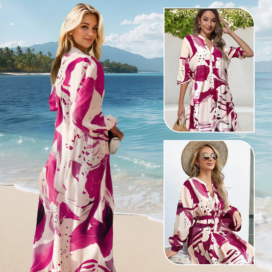 🔥Hot Sale Deals-Women's Floral V-Neck Maxi Dress