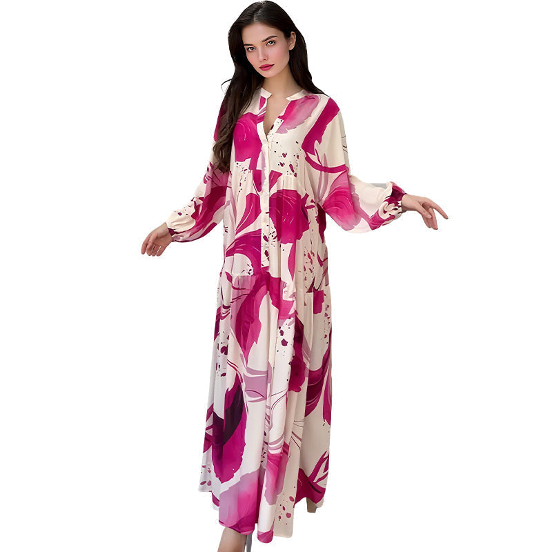 🔥Hot Sale Deals-Women's Floral V-Neck Maxi Dress