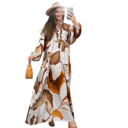 🔥Hot Sale Deals-Women's Floral V-Neck Maxi Dress