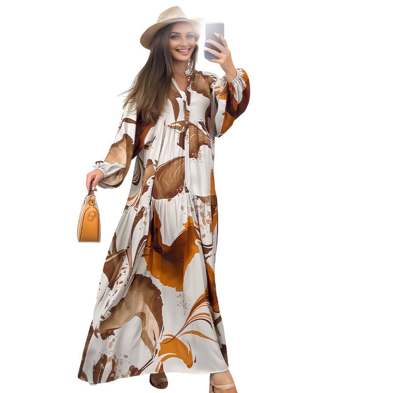 🔥Hot Sale Deals-Women's Floral V-Neck Maxi Dress